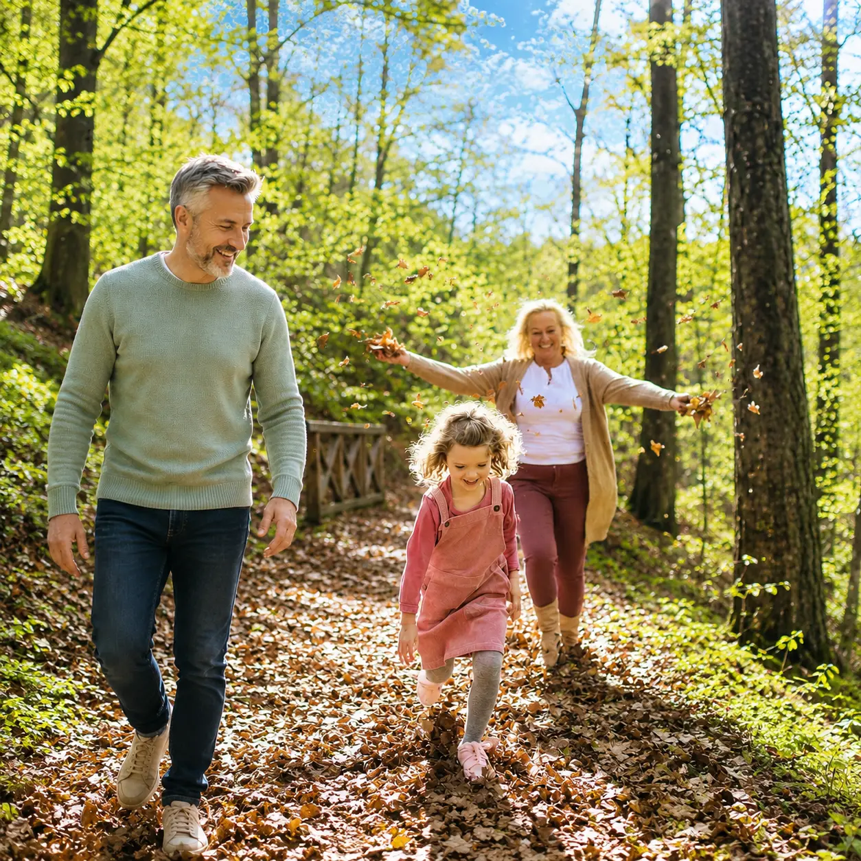 balade en fôret en famille